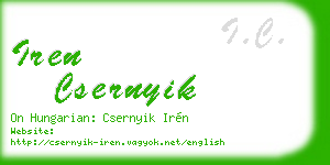 iren csernyik business card